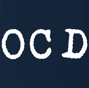 funny OCD obsessive compulsive disorder t-shirt men's navy