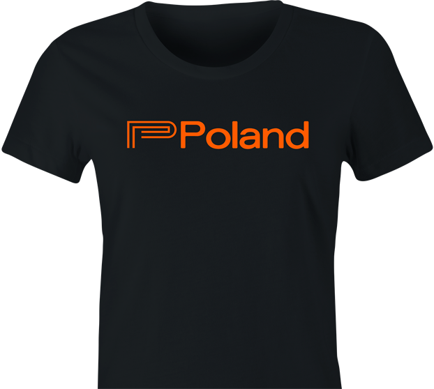 funny Poland eastern european DJ women's black t-shirt for DJ's
