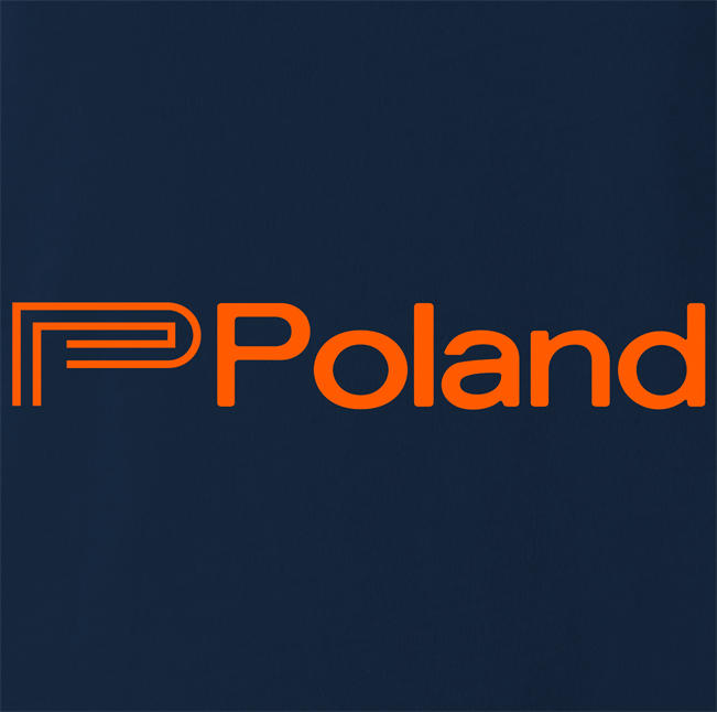funny Poland eastern european DJ men's navy blue t-shirt for DJ's