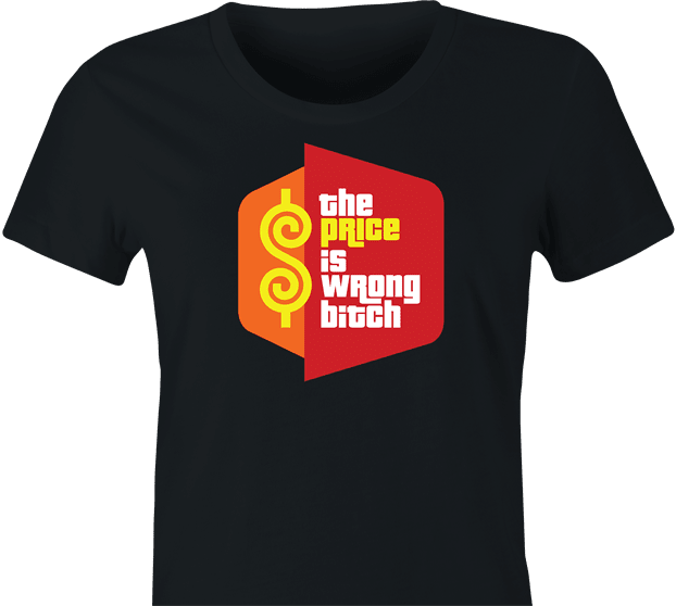 hilarious happy gilmore price is right golf mashup t-shirt women's black 