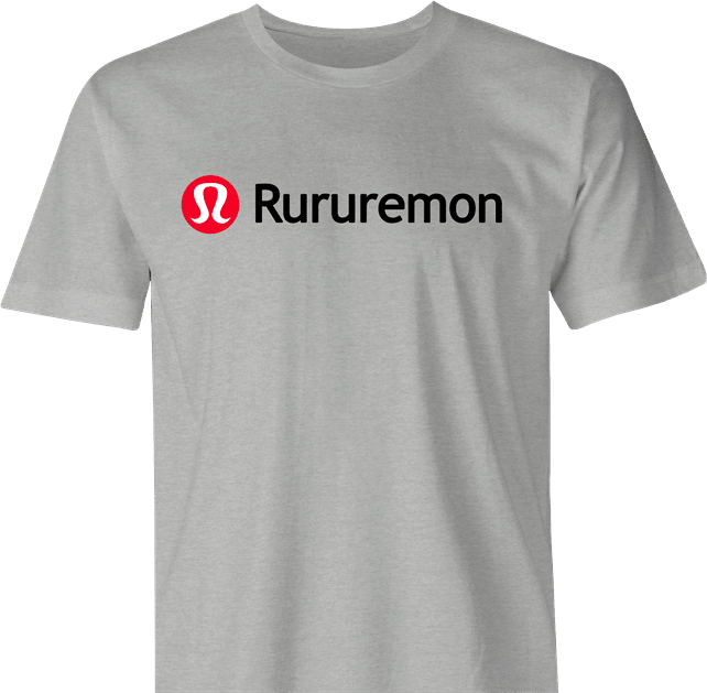 funny racist lululemon parody t-shirt men's ash grey 