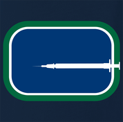 funny vancouver canucks safe injection site t-shirt men's navy
