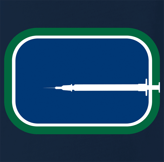funny vancouver canucks safe injection site t-shirt men's navy