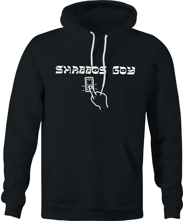 funny shabbos goy jewish humor hoodie men's black
