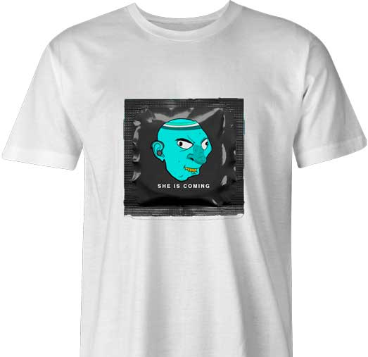 The ultimate defense against unexpected surprises, this long-lasting condom will have you covered for years to come. Perfect for those who need protection that never quits, even if you do! - Mens White Tee