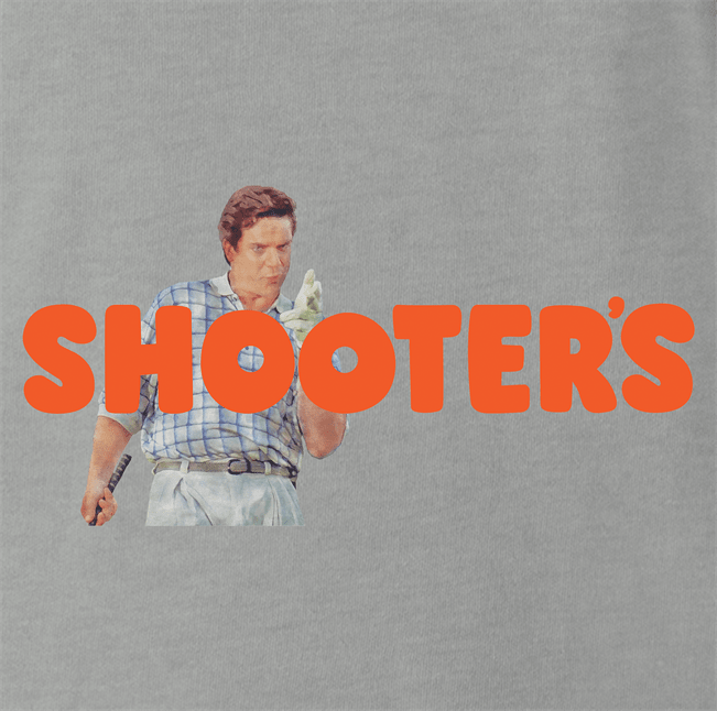 funny happy gilmore shooter mcgavin hooters golf mashup t-shirt men's gray 