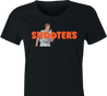 funny happy gilmore shooter mcgavin hooters golf mashup t-shirt women's black 