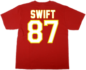 funny travis kelce taylor swift kc chiefs jersey mashup t-shirt men's red