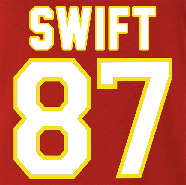funny travis kelce taylor swift kc chiefs jersey mashup shirt red