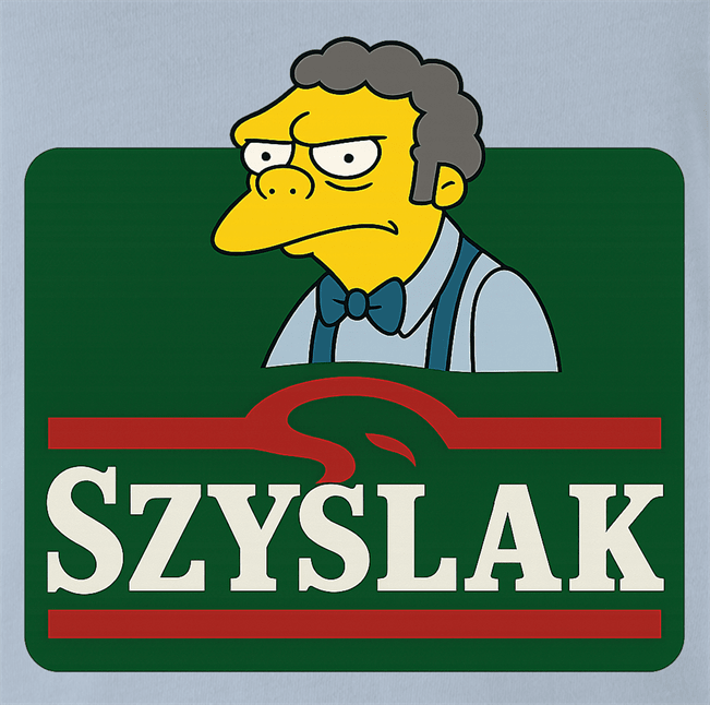 hilarious moe Szyslak the simpsons sizzler steakhouse mashup t-shirt men's light blue 