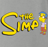 funny the simpsons milhouse simp t-shirt men's gray 