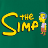 funny the simpsons milhouse simp t-shirt men's kelly green 