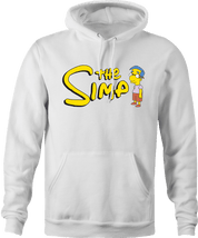 funny the simpsons milhouse simp hoodie men's white 