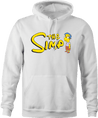 funny the simpsons milhouse simp hoodie men's white 