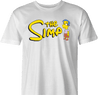 funny the simpsons milhouse simp t-shirt men's white 