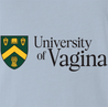 funny university of regina university of vagina mashup t-shirt men's light blue