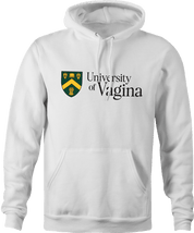 funny university of regina university of vagina mashup hoodie men's white