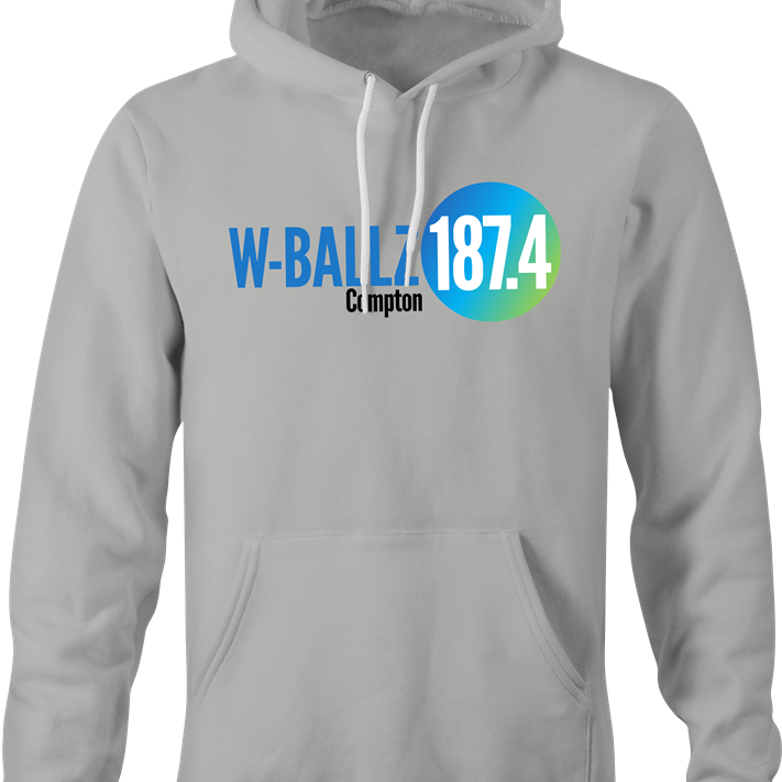 funny snoop dog w-ballz radio station hoodie men's grey 