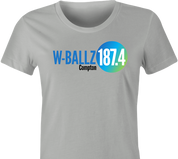 funny snoop dog w-ballz radio station t-shirt women's grey 