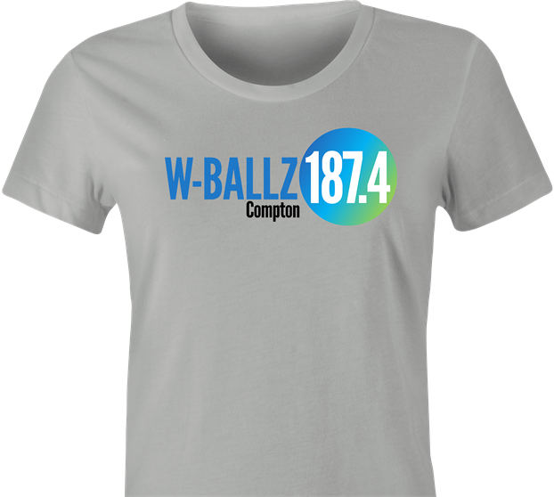 funny snoop dog w-ballz radio station t-shirt women's grey 