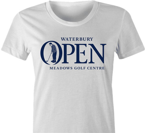 funny womens waterbury open happy gilmore golf t-shirt  