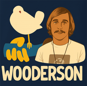 hilarious Wooderson dazed and confused woodstock music festival mashup t-shirt men's navy blue