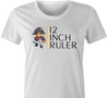 funny napoleon bonaparte 12 inch ruler- play on words white women's t-shirt
