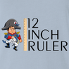 funny napoleon bonaparte 12 inch ruler- play on words light blue t-shirt