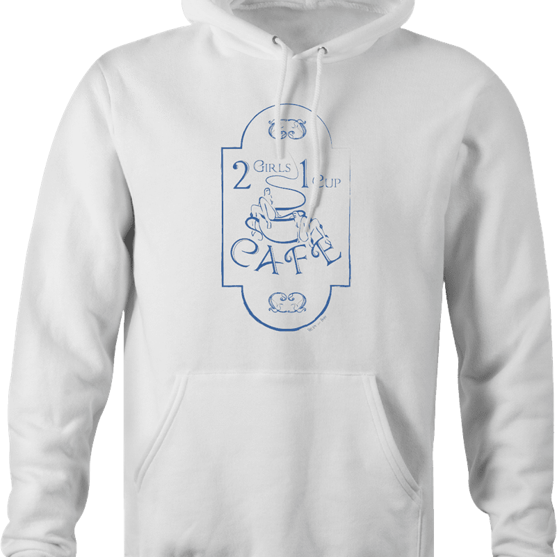 Funny 2 girls 1 cup cafe coffee shop hoodie white  