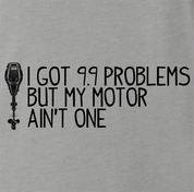 funny boating t-shirt grey