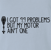 funny boating t-shirt light blue