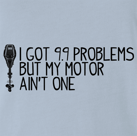 funny boating t-shirt light blue