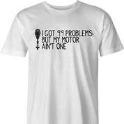 funny boating t-shirt men's white