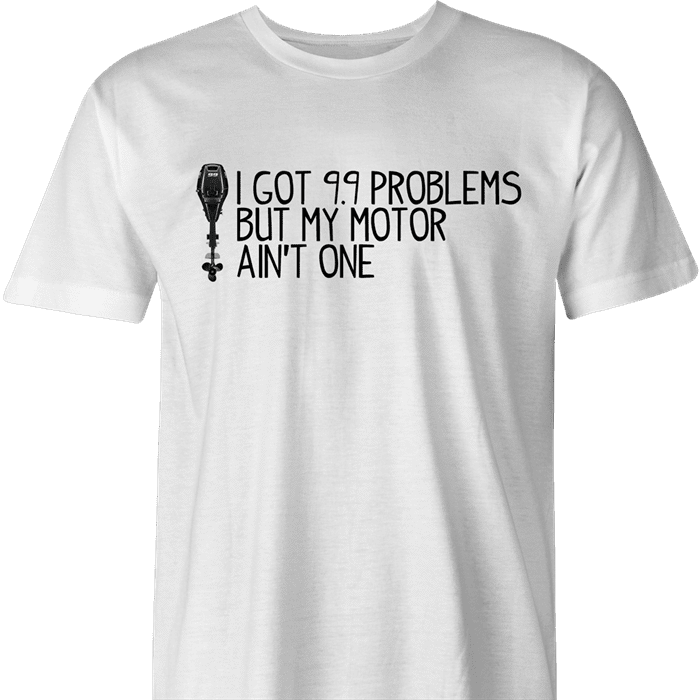 funny boating t-shirt men's white