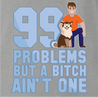 99 Problems Funny Dog T-Shirt logo ash
