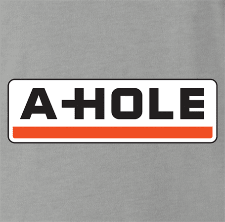 Funny asshole moving day t-shirt grey men's