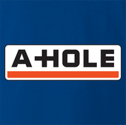 Funny asshole moving day t-shirt royal blue men's