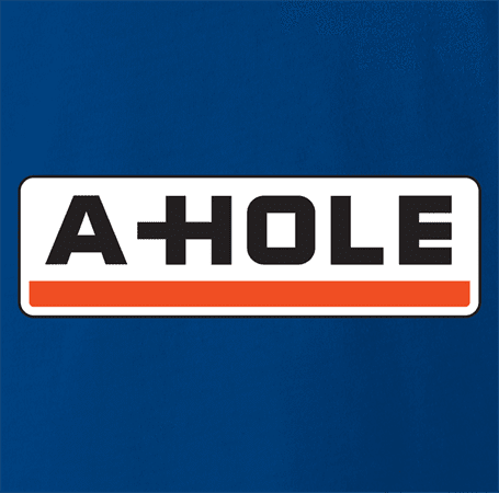 Funny asshole moving day t-shirt royal blue men's