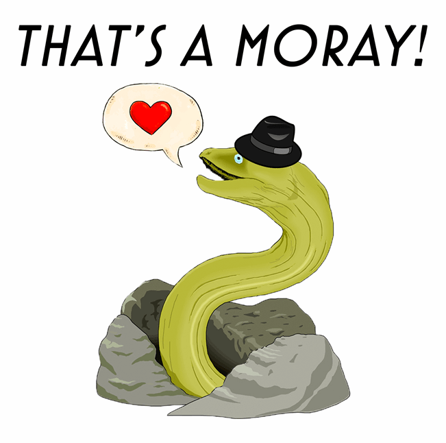 funny That's Amore Play On Word That's A Moray Eel White t-shirt