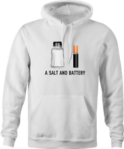 funny pun a salt and battery a salt and battery t-shirt white hoodie