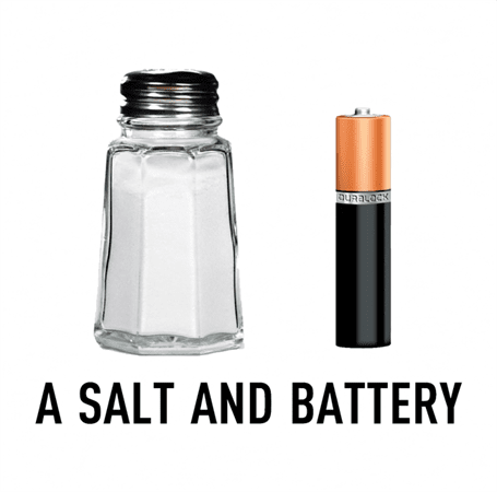 funny pun a salt and battery a salt and battery t-shirt men's white 