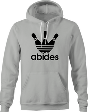 Funny big lebowski bowling hoodie men's ash grey