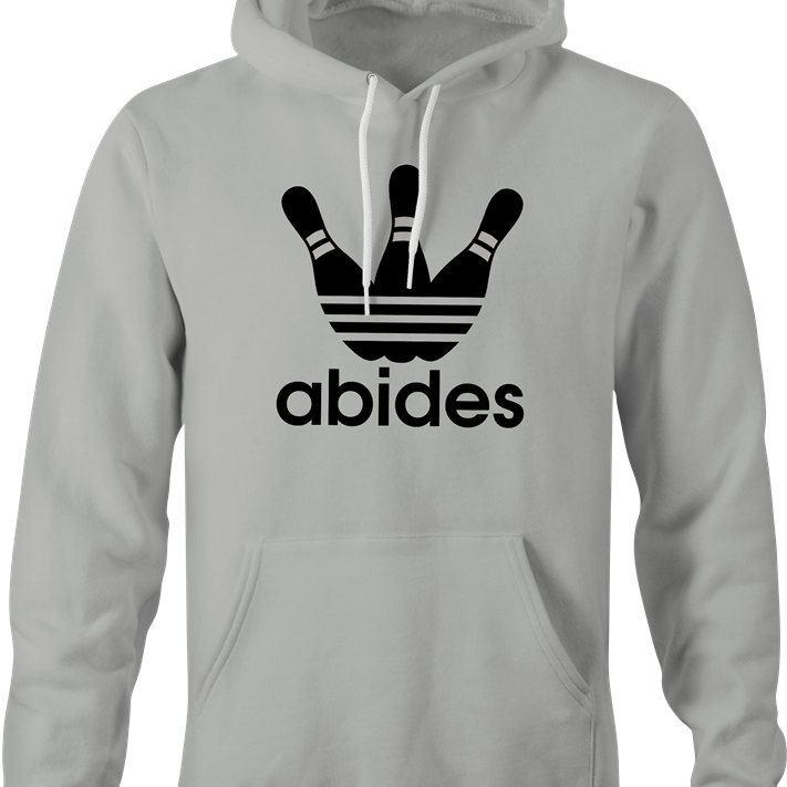 Funny big lebowski bowling hoodie men's ash grey