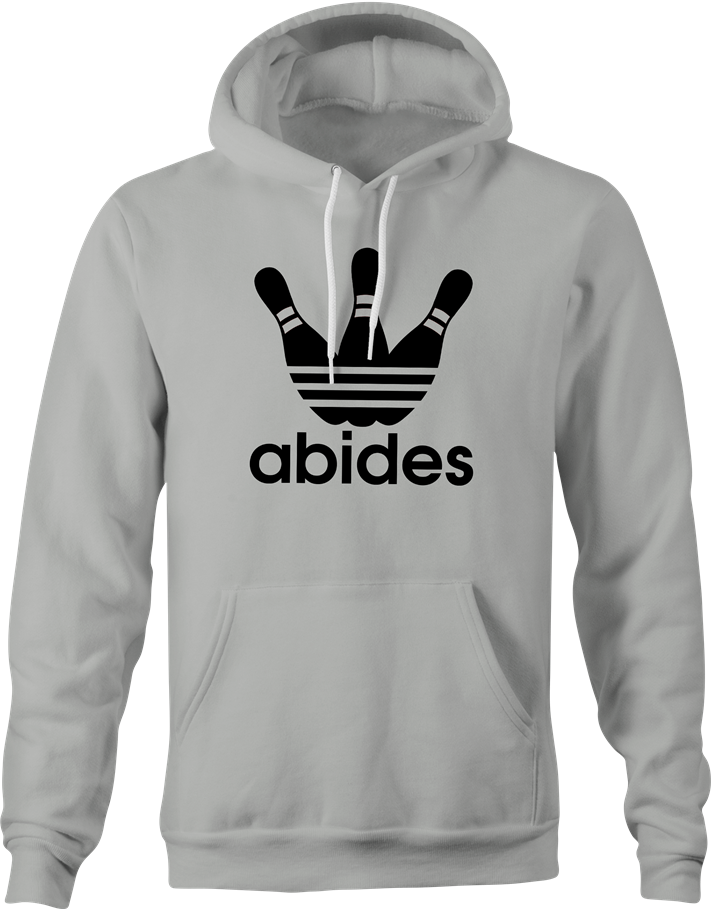 Funny big lebowski bowling hoodie men's ash grey