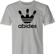 Funny big lebowski bowling t-shirt men's ash grey