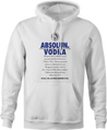 North Korean Absolute Absolun Vodka kim jong un white hoodie