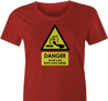 Weird acid hazard burn women's red t-shirt