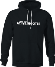 Funny Active Shooter Parody Black Hoodie