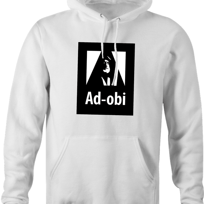 Funny Obi wan software hoodie men's white