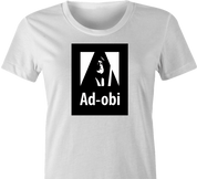 Funny Obi wan software t-shirt women's white